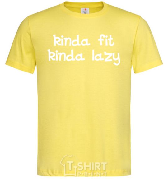 Мужская футболка Kinda fit kinda lazy Лимонный фото