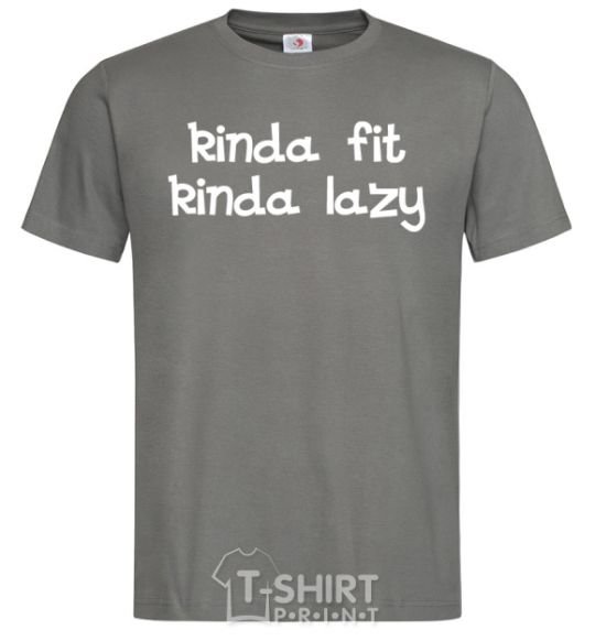Men's T-Shirt Kinda fit kinda lazy dark-grey фото