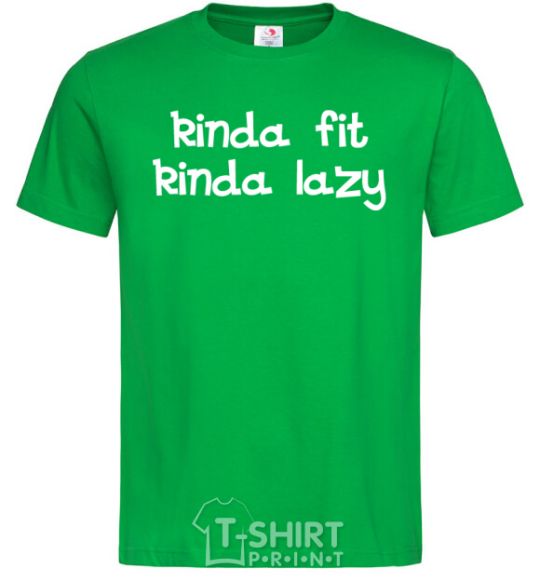 Men's T-Shirt Kinda fit kinda lazy kelly-green фото