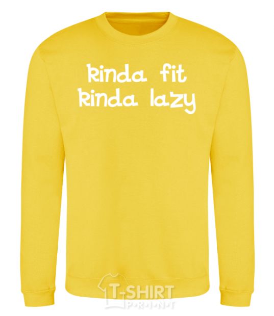 Sweatshirt Kinda fit kinda lazy yellow фото