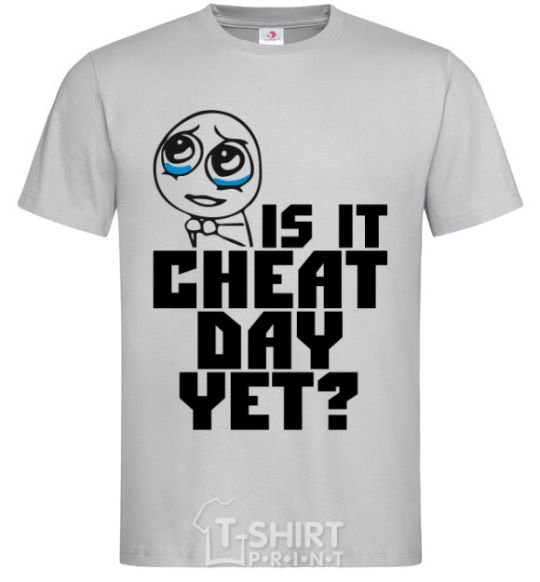 Мужская футболка Is it cheat day yet Серый фото