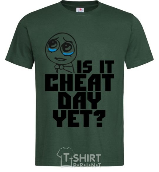 Men's T-Shirt Is it cheat day yet bottle-green фото