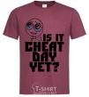 Men's T-Shirt Is it cheat day yet burgundy фото