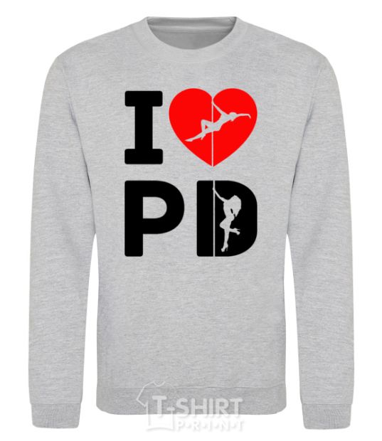 Sweatshirt I love PD sport-grey фото