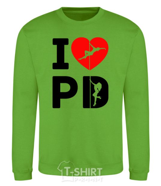 Sweatshirt I love PD orchid-green фото