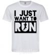 Men's T-Shirt I just want to run White фото