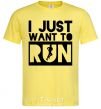 Men's T-Shirt I just want to run cornsilk фото