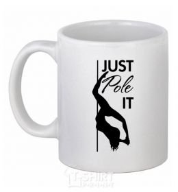 Ceramic mug Just pole it White фото