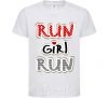 Детская футболка Run girl run Белый фото