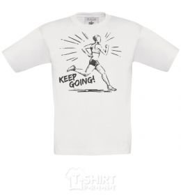 Kids T-shirt Keep going run White фото