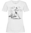 Women's T-shirt Keep going run White фото