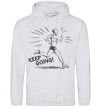 Men`s hoodie Keep going run sport-grey фото