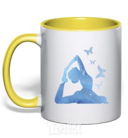 Mug with a colored handle