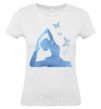 Women's T-shirt Yoga girl White фото