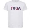 Kids T-shirt Yoga text White фото