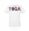 Men's T-Shirt Yoga text White фото