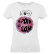 Women's T-shirt Hey no pain no gain White фото