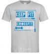 Мужская футболка Keep fit with crossfit start now Серый фото