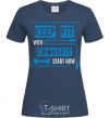 Women's T-shirt Keep fit with crossfit start now navy-blue фото