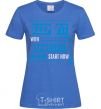 Women's T-shirt Keep fit with crossfit start now royal-blue фото