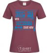 Women's T-shirt Keep fit with crossfit start now burgundy фото