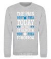 Sweatshirt The pain you feel today is the strenght sport-grey фото