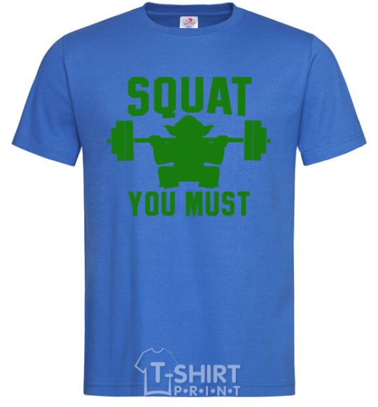 Мужская футболка Squat you must Ярко-синий фото