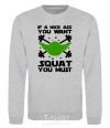 Sweatshirt If a nice ass you want squat you must sport-grey фото