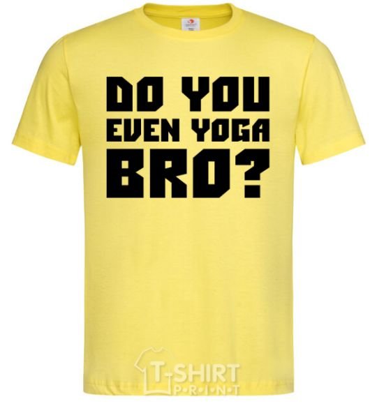 Мужская футболка Do you even yoga bro Лимонный фото