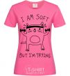 Women's T-shirt I'm soft but i'm trying heliconia фото