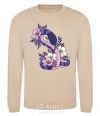 Sweatshirt A snake in flowers sand фото