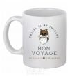 Ceramic mug Travel is my therapy Bon Voyage White фото