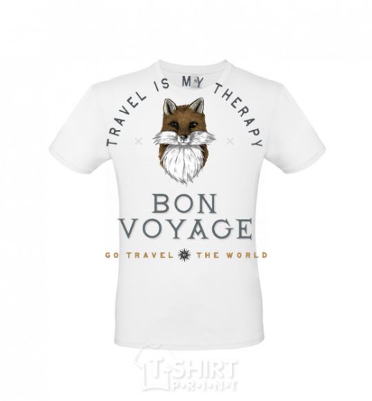 Men's T-Shirt Travel is my therapy Bon Voyage White фото