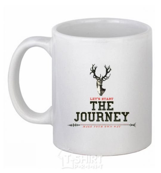 Ceramic mug Let's start the journey White фото