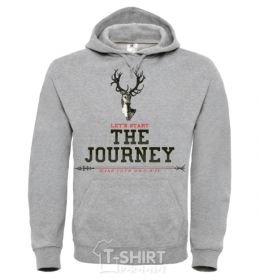 Men`s hoodie Let's start the journey sport-grey фото