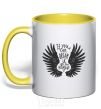 Mug with a colored handle If you can dream it you can achieve it yellow фото