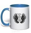 Mug with a colored handle If you can dream it you can achieve it royal-blue фото