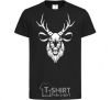 Kids T-shirt Deer head black фото