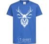 Kids T-shirt Deer head royal-blue фото