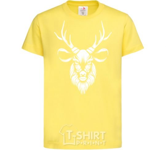 Kids T-shirt Deer head cornsilk фото