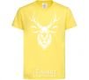 Kids T-shirt Deer head cornsilk фото