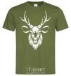 Men's T-Shirt Deer head millennial-khaki фото