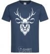 Men's T-Shirt Deer head navy-blue фото