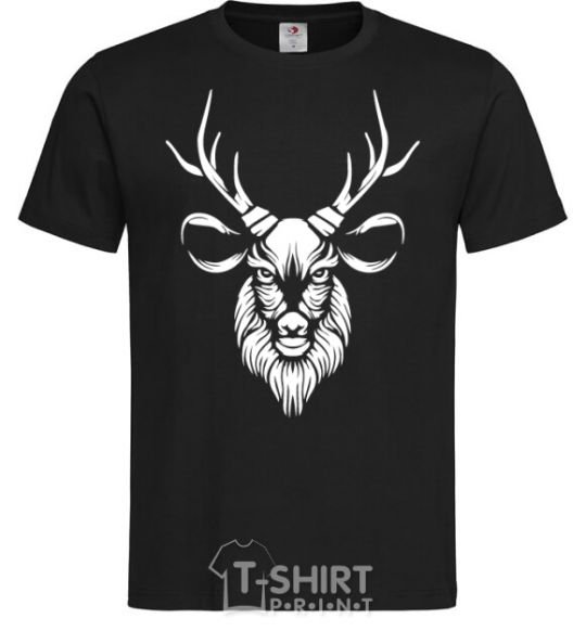 Men's T-Shirt Deer head black фото