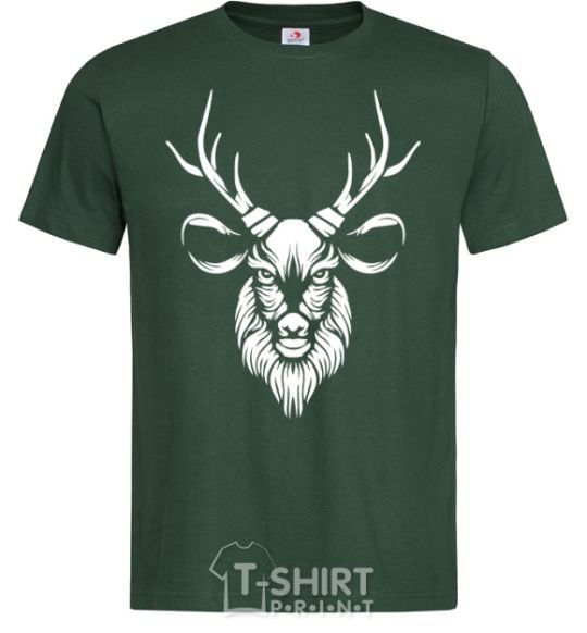 Men's T-Shirt Deer head bottle-green фото