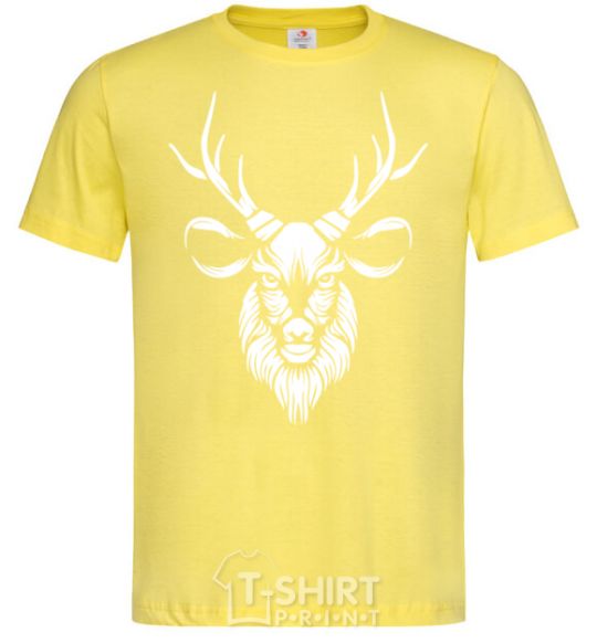 Men's T-Shirt Deer head cornsilk фото