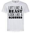 Men's T-Shirt Lift like a beast look like a goddess White фото