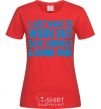 Women's T-shirt I just want to work out red фото