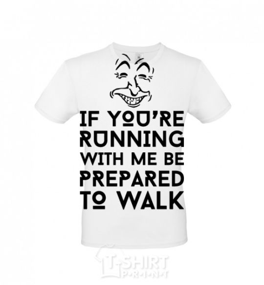 Men's T-Shirt If you're running with me White фото