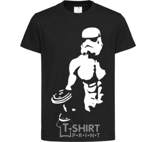 Kids T-shirt Stormtrooper with a press black фото